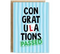 Hippowarehouse Congratulations passing driving test Personalised Card A5 with envelope for him for her Funny Cards for Men and Women Blank inside option