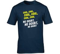 Hippowarehouse Cool, Cool, Cool, Cool, Cool. No Doubt, no Doubt, no Doubt. Unisex Short Sleeve t-Shirt (Specific Size Guide in Description) Navy Blue
