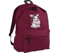 Hippowarehouse Coquette Spooky Cute Halloween Bunny with Little Ghosts backpack ruck sack Dimensions: 31 x 42 x 21 cm Capacity: 18 litres