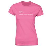 Hippowarehouse Corner 1. Where Nobody Puts Baby Womens Fitted Short Sleeve t-Shirt (Specific Size Guide in Description) Pink