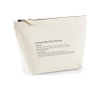 Hippowarehouse Correct Me If I'm Wrong Definition Printed Make up Cosmetic wash Bag 18x19x9cm