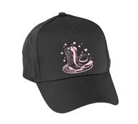 Hippowarehouse Cowgirl hat and Boots Premium Printed 5 Panel Baseball Cap hat OneSize Adults Black