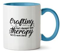 Hippowarehouse Crafting Isn't Cheaper Than Therapy but It's More Fun Printed Mug Various Colour Options Ceramic Cup Kitchenware 11oz