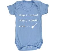 Hippowarehouse Crawl, Walk, Play Guitar baby vest bodysuit (short sleeve) boys girls