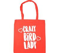Hippowarehouse Crazy bird lady Tote Shopping Gym Beach Bag 42cm x38cm, 10 litres