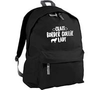 HippoWarehouse Crazy Border Collie Lady Dog Backpack ruck Sack Dimensions: 31 x 42 x 21 cm Capacity: 18 litres