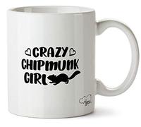 Hippowarehouse Crazy Chipmunk Girl Printed Mug Cup Ceramic 10oz
