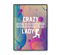 Hippowarehouse Crazy Cricket Lady Printed Poster A2 Wall Art Design Classroom Room Gym Office Décor