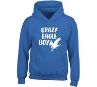 Hippowarehouse Crazy Eagle boy Kids Children's Unisex Hoodie Hooded top Royal