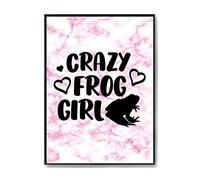 Hippowarehouse Crazy frog girl Printed Poster A2 Wall Art Design Classroom Room Gym Office Décor