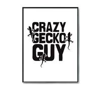 Hippowarehouse Crazy gecko guy Printed Poster A4 Wall Art Design Classroom Room Gym Office Décor