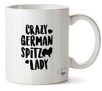 Hippowarehouse Crazy German Spitz Lady Printed Mug Cup Ceramic 10oz