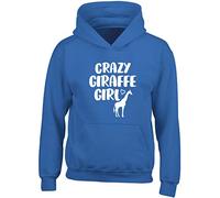 Hippowarehouse Crazy Giraffe Girl Kids Children's Unisex Hoodie Hooded top