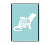 Hippowarehouse Crazy otter guy Printed Poster A4 Wall Art Design Classroom Room Gym Office Décor