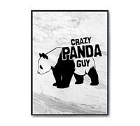 Hippowarehouse Crazy panda guy Printed Poster A4 Wall Art Design Classroom Room Gym Office Décor