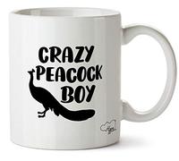 Hippowarehouse Crazy Peacock boy Printed Mug Cup Ceramic 10oz