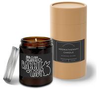 Hippowarehouse Crazy Rabbit Lady Candle Aromatherapy 40hr Scented Gift Set Anxiety Relief Sleep Vegan 200g LG