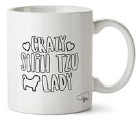 Hippowarehouse Crazy Shih tzu Lady Dog Printed Mug Cup Ceramic 10oz