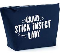Hippowarehouse Crazy stick insect lady printed make up cosmetic wash bag 18x19x9cm