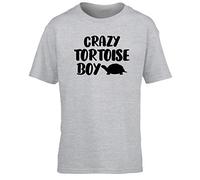 Hippowarehouse Crazy Tortoise boy Kids Children's Short Sleeve t-Shirt Grey