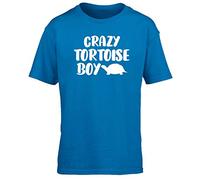 Hippowarehouse Crazy Tortoise boy Kids Children's Short Sleeve t-Shirt Sapphire Blue
