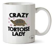 Hippowarehouse Crazy Tortoise Lady Printed Mug Cup Ceramic 10oz