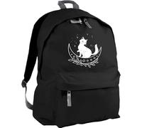 Hippowarehouse Crescent Moon Cat Celestial Starcore Dream Fantasy backpack ruck sack Dimensions: 31 x 42 x 21 cm Capacity: 18 litres