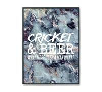 Hippowarehouse Cricket and Beer, What More Does a Man Want? Printed Poster A4 Wall Art Design Classroom Room Gym Office DÃƒ©cor