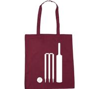 Hippowarehouse Cricket Bat, Ball and Stumps Tote Shopping Gym Beach Bag 42cm x38cm, 10 litres