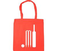 Hippowarehouse Cricket Bat, Ball and Stumps Tote Shopping Gym Beach Bag 42cm x38cm, 10 litres