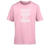 Hippowarehouse Cricket Legend in The Making Kids Children's Short Sleeve t-Shirt Pink