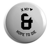 Hippowarehouse Cross My Heart & Hope to die Badge Various Sizes 38mm 50mm 75mm
