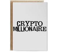 Hippowarehouse Crypto Millionaire Personalised Card A6 with envelope for him for her Funny Cards for Men and Women Blank inside option