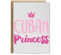Hippowarehouse Cuban princess Personalised Card A6 with envelope for him for her Funny Cards for Men and Women Blank inside option