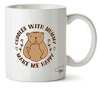 Hippowarehouse Cuddles with Mummy Make Me Happy Bear Hug Printed Mug Cup Ceramic 10oz