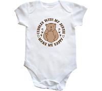 Hippowarehouse Cuddles With My Auntie Make Me Happy Bear Hug baby vest bodysuit (short sleeve) boys girls