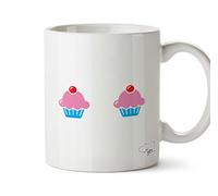Hippowarehouse Cupcake Boobs Printed Mug Cup Ceramic 10oz