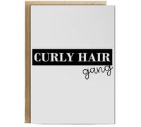 Hippowarehouse Curly hair gang Birthday Card A5 Personalised with envelope for him for her Funny Cards for Men and Women Blank inside option