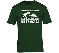 Hippowarehouse Curse Your Sudden but Inevitable Betrayal! Unisex Short Sleeve t-Shirt (Specific Size Guide in Description) Forest Green