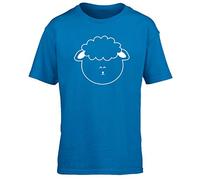 Hippowarehouse Cute Sheep Kids Children's Short Sleeve t-Shirt Sapphire Blue