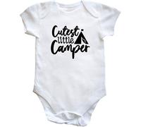 Hippowarehouse Cutest Little Camper Baby Vest Bodysuit (Short Sleeve) Boys Girls