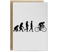 Hippowarehouse Cyclist Evolution Birthday Card A5 Personalised with envelope for him for her Funny Cards for Men and Women Blank inside option