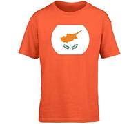 Hippowarehouse Cyprus Flag Kids Children's Short Sleeve t-Shirt Orange