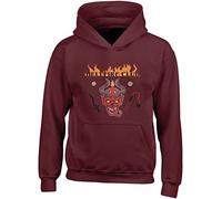 Hippowarehouse D&D Hellfire Group Club Kids Children's Unisex Hoodie Hooded top Maroon