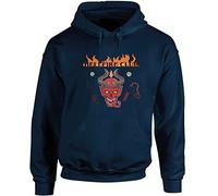 Hippowarehouse D&D Hellfire Group Club Unisex Hoodie Hooded top (Specific Size Guide in Description) Navy Blue