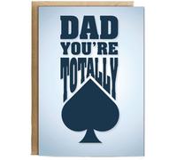Hippowarehouse Dad you're totally ace, Father's Day Personalised Card A5 with envelope for him for her Funny Cards for Men and Women Blank inside option