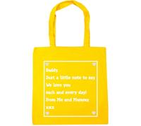 Hippowarehouse Daddy, just a Little Note to say, We Love You Each and Every Day from me and Mummy Tote Shopping Gym Beach Bag 42cm x38cm, 10 litres