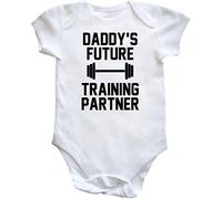Hippowarehouse Daddy's Future Training Partner baby vest bodysuit (short sleeve) boys girls