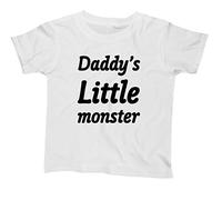 Hippowarehouse Daddy's Little Monster Kids Short Sleeve t-Shirt White