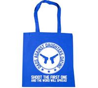 Hippowarehouse Dad's Against Daughters Dating Shoot The First one and The Word Will Spread Tote Shopping Gym Beach Bag 42cm x38cm, 10 litres